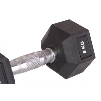 7. HEX RUBBER Dumbbell 8 KG ENERO FIT
