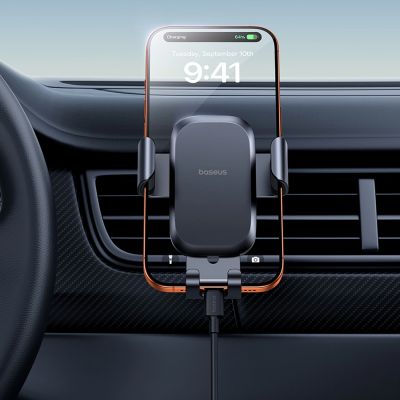 12. Baseus Metal Age Go gravity car holder for air vent - gray