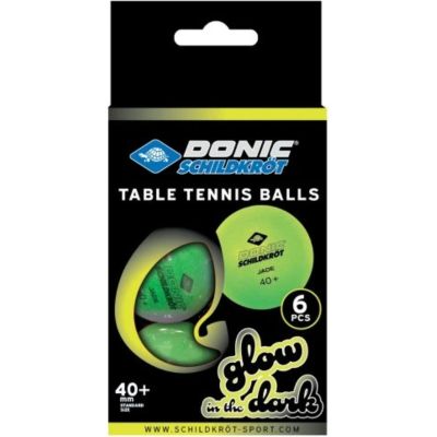 20. GLOW IN THE DARK POLY TABLE TENNIS BALLS 40 6 PCS POT