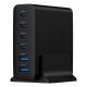 3. GEMBIRD 6-PORT GAN FAST POWER CHARGER (PD) 6XUSB (2X USB-A + 4X USB-C), 75W, BLACK