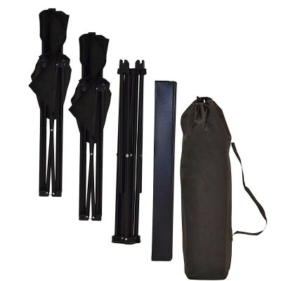 22. FOLDABLE TOURIST SET 3IN1 TABLE AND 2 CHAIRS BLACK ENERO CAMP