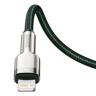6. Baseus Cafule PD 20W USB-C - Lightning Cable with Metal Tips 2m - Green
