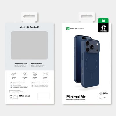 10. AmazingThing Minimal Air Case for iPhone 17 Pro Max Compatible with MagSafe - Blue