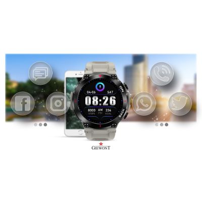 7. GIEWONT Pionier GPS GW460-3 smartwatch - Light Stone