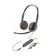 148. POLY Blackwire 3225 Stereo USB-C Headset + 3.5mm Plug + USB-C/A Adapter