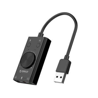 2. Orico SC2 External Multifunction Sound Card with USB-A - Black