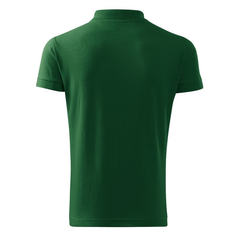 3. Malfini Cotton M MLI-21206 bottle green polo shirt
