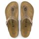 6. Birkenstock Gizeh Oiled Leather Tobacco Brown Narrow Women's Flip-Flops (0943813)
