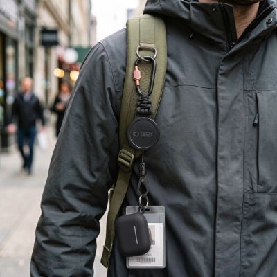 9. Tech-Protect ATH04 UrbanLoop Lanyard - Black and Orange