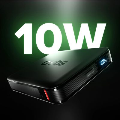 3. SBS HD 10W 5000mAh USB-C Power Bank with LCD Display - Black