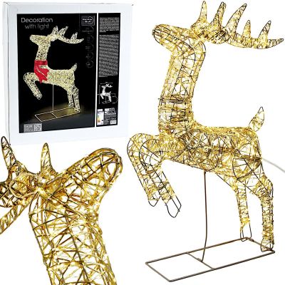 REINDEER LIGHT DECORATION WITH BOW 50X88CM 720LED