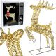 REINDEER LIGHT DECORATION WITH BOW 50X88CM 720LED