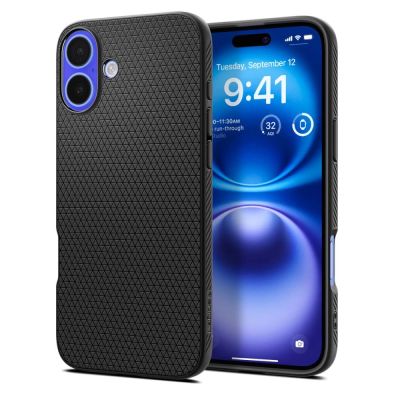 Spigen Liquid Air Case for iPhone 16 Plus - Black