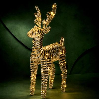 9. REINDEER DECORATION 60 CM 60 LED SILVER