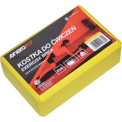 10. BLOCK CUBE FOR EXERCISE YOGA PILATES FITNESS YELLOW ENERO FIT
