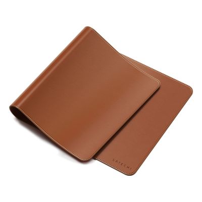 2. Satechi Premium Desk Mat - vegan leather desk pad (brown)