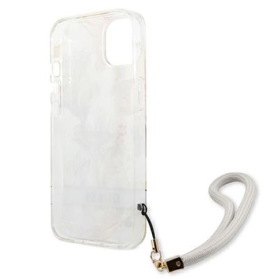 7. Guess GUHCP13SHFLSU iPhone 13 mini 5.4" purple/purple hardcase Flower Strap