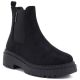 Women's suede ankle boots on the platform, black Big Star UU274858