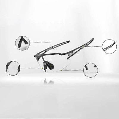 5. Rockbros 10173 Photochromic UV400 Cycling Glasses - Black and Red