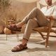 5. Comfortable men's brown sandals Bugatti TT153132