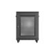 6. Floor-standing 19" 15U 600x600 RACK installation cabinet, black, perforated doors, Lanberg (flat pack)