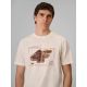 3. Men's regular printed T-shirt 4F 4FRSS26TTSHM4230-11S