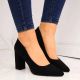 26. Sergio Leone W SK316A Suede Pumps on the Block Heel in Black 