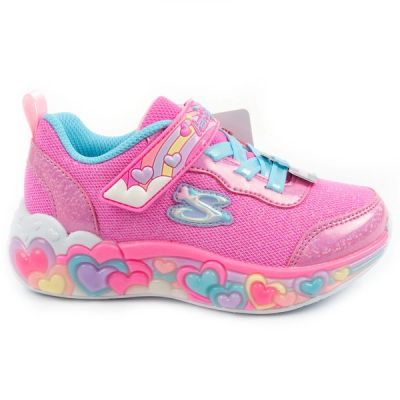 10. Skechers S Lights LED Children's Sports Shoes for Girls with Velcro