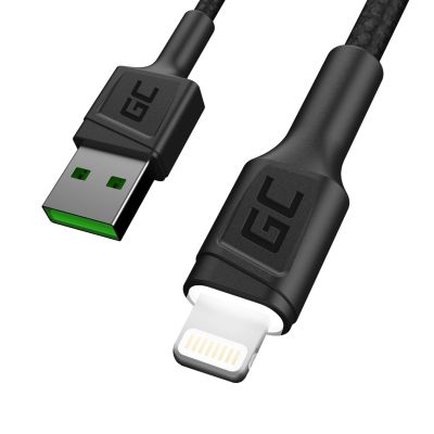 GREEN CELL KABGC05 CABLE GREEN CELL GC RAY USB - LIGHTNING 120CM, WHITE LED, FAST CHARGING