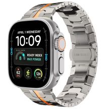 Tech-Protect Stainless Band for Apple Watch 44 / 45 / 46 / 49 mm – silver-orange