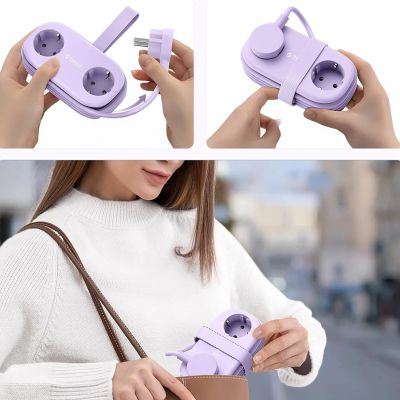4. Orico AP3 65W GaN 6in1 Power Strip 2x AC + 2x USB-A + 2x USB-C - Purple