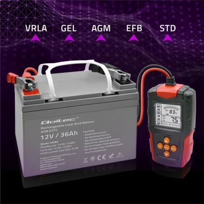5. QOLTEC BATTERY TESTER WITH LCD DISPLAY | 12V | 24V | 3AH-200AH