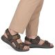 6. Men's brown leather sandals with Velcro Rieker 26450-26