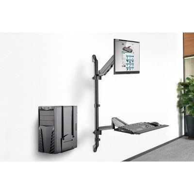 16. Single wall-mounted arm LCD + keyboard, max. 32", max. 8 kg, tilt and swivel