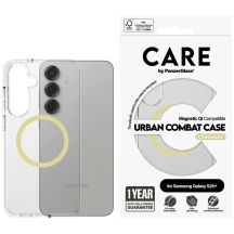 CARE by PanzerGlass Flagship Urban Combat Chardonnay QI Case for Samsung Galaxy S25+ - Transparent