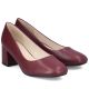 4. Women's leather high-heeled pumps in burgundy Rieker 44750-35