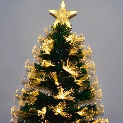 15. DECORATIVE FIBER OPTIC CHRISTMAS TREE WARM WHITE 90CM