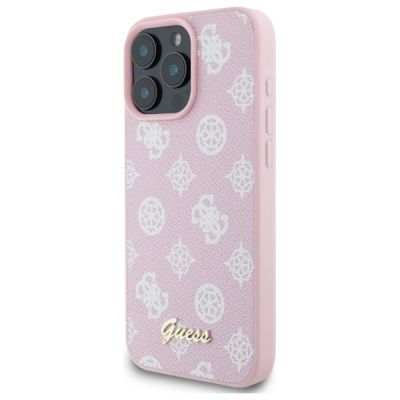 2. Guess Peony Script MagSafe iPhone 16 Pro Max Case - Pink