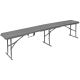 12. CATERING BANQUET FOLDING BENCH 183x28x43CM WOODLAND BOARD DARK GREY