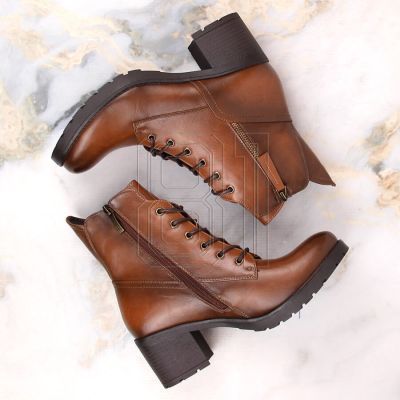 12. Potocki W WOL177B camel high heel and platform ankle boots
