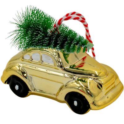 2. HANGING DECORATION BAUBLE CAR GOLDEN