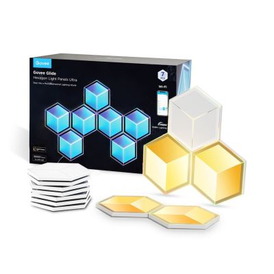 10. Govee H606A Glide Hexagon Light Panels Ultra 7-pack | LED lighting | RGBIC, 2.4GHz Wi-Fi, Bluetooth