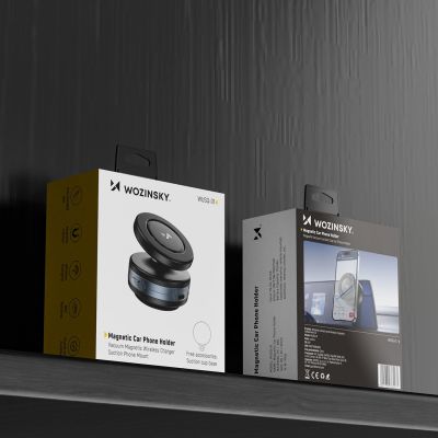 10. Wozinsky WUSQ-01 Car Holder with Qi Charger Compatible with MagSafe - Black
