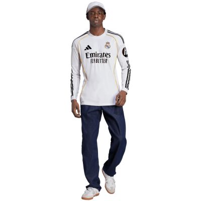 7. adidas Real Madrid 25/26 Long Sleeve Home Men's Jersey White JN8884