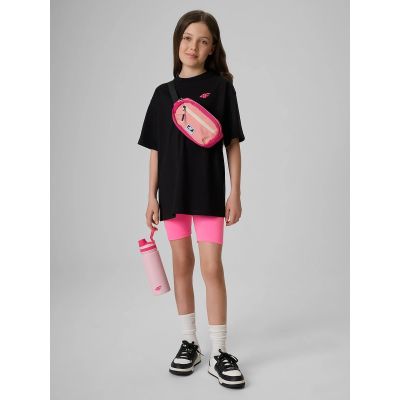 4. Girls' loose plain T-shirt 4F 4FJRSS26TTSHF3984-20S