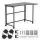 10. MACLEAN FOLDING DESK WITH WHEELS MACLEAN FOLDING DESK TABLE, BLACK, MOBILE, 100X65CM, MAX. 50KG, ANGLED, L-SHAPED, MC