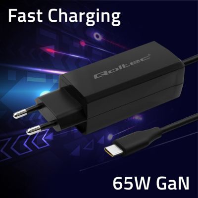 3. QOLTEC 65W GAN AC CHARGER | 5-20V | 3-3.25A | USB 3.1