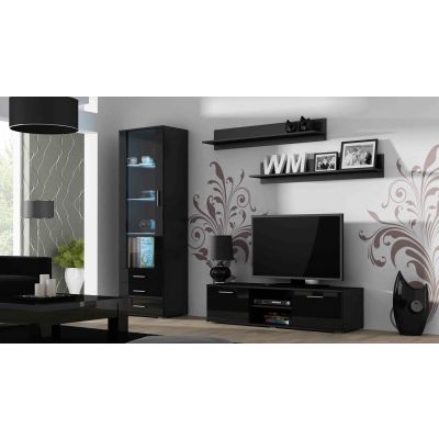 2. Shelf 125cm (2 pcs) SOHO black matt
