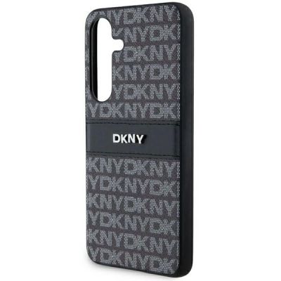 5. DKNY Leather Mono Stripe & Metal Logo case for Samsung Galaxy S24 - black