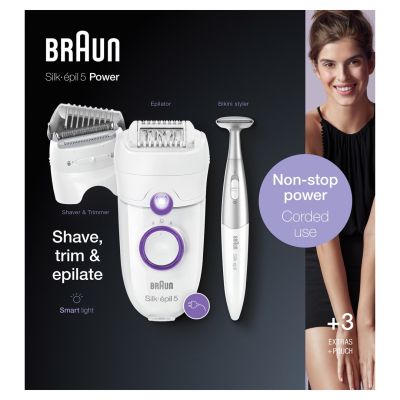 4. Braun Silk-épil 5 825 Power 28 tweezers White, Purple